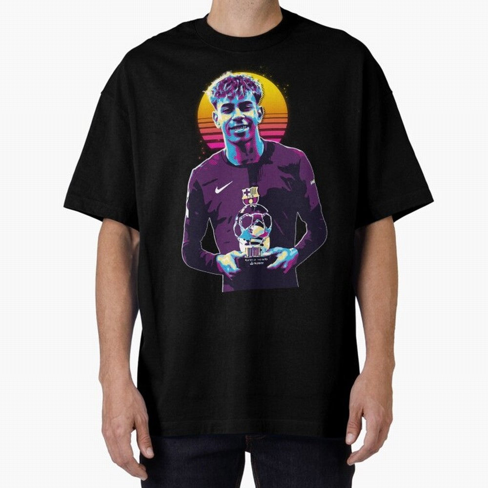 Lamine Yamal holding the trophy Classic T-Shirt Remember Global Football Passion for FIFA World Cup 2026 Group Stage, Centered on Messi and Cristiano Ronaldo, Germany, Championship Spirit, Famous Goals, Roaring Crowds and International Football