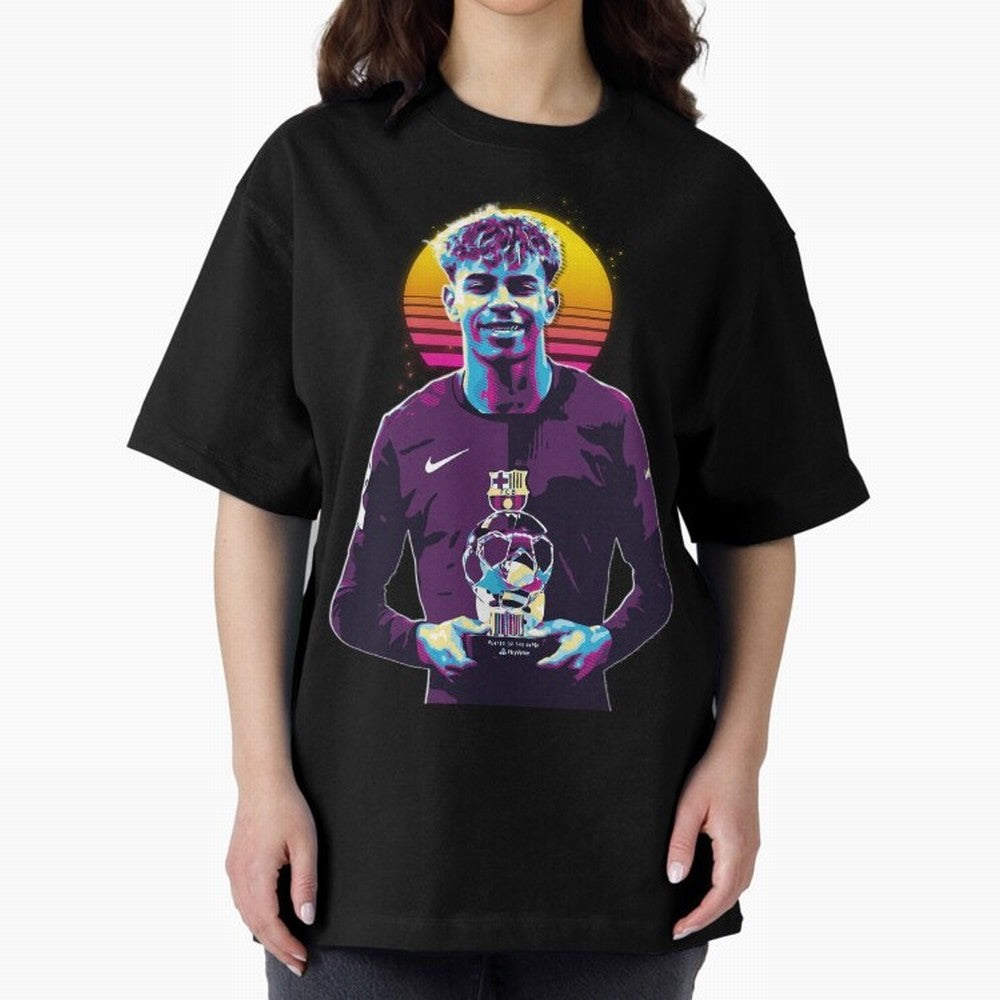 Lamine Yamal holding the trophy Classic T-Shirt Remember Global Football Passion for FIFA World Cup 2026 Group Stage, Centered on Messi and Cristiano Ronaldo, Germany, Championship Spirit, Famous Goals, Roaring Crowds and International Football