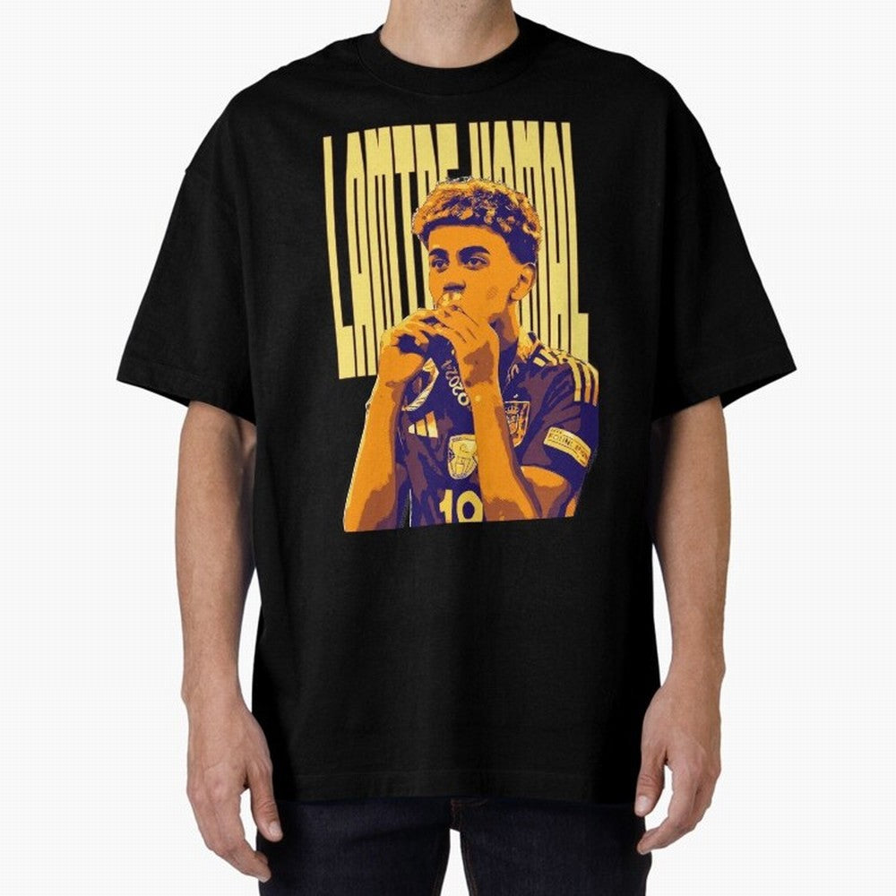 Lamine yamal pop art Oversized T-Shirt Live for the Drama of Match Day Hype around FIFA World Cup 2026, Messi, England and Germany, Football Festival Excitement, Trophy Ambitions, Country Rivalries and Star Player Buzz; Great for Supporters Who