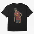 Lamine Yamal Oversized T-Shirt Show Fan Pride Across Global Football Passion for FIFA World Cup 2026, Centered on Messi, CR7 and Mbappe, Spain, Tournament Hype, Historic Matchups, Family Viewing Parties and Global Sports Pride; Perfect for People