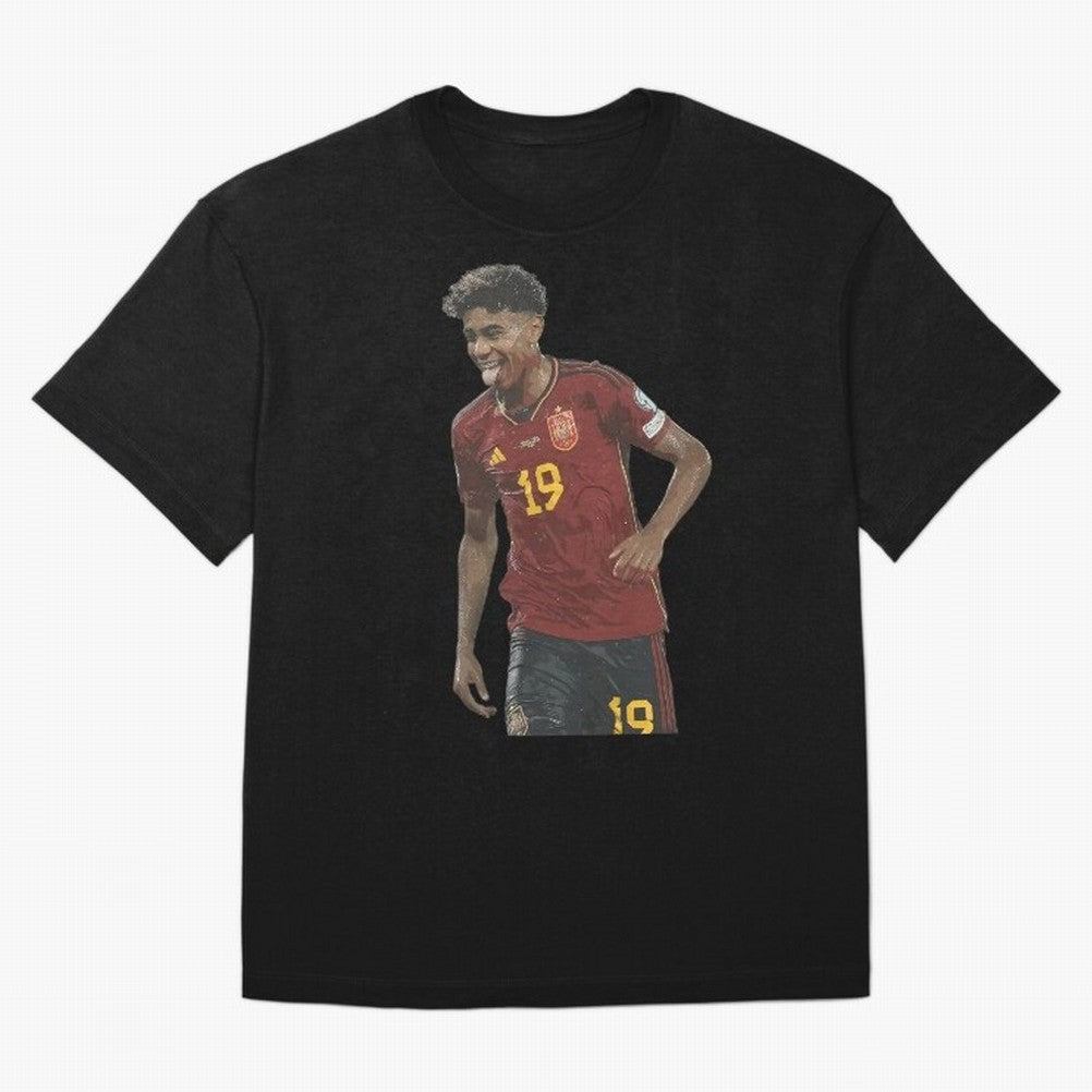 Lamine Yamal Oversized T-Shirt Show Fan Pride Across Global Football Passion for FIFA World Cup 2026, Centered on Messi, CR7 and Mbappe, Spain, Tournament Hype, Historic Matchups, Family Viewing Parties and Global Sports Pride; Perfect for People