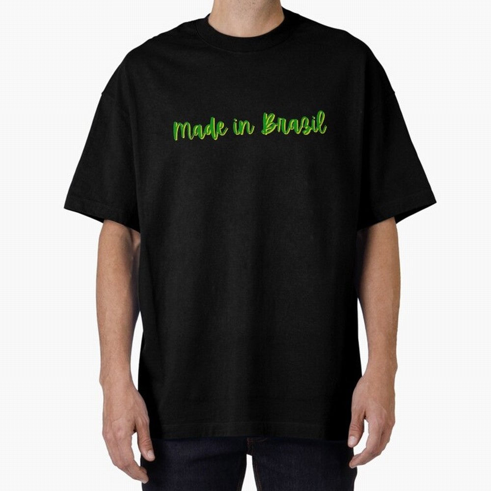 Made in Brazil Oversized T-Shirt Bring Bold Fan Energy to FIFA World Cup 2026 Capturing CR7, Netherlands Energy, Football History, Final Match Energy, Crowd Noise and Once in a Lifetime Moments; Ideal for Passionate Fans Who Love Underdog Stories,