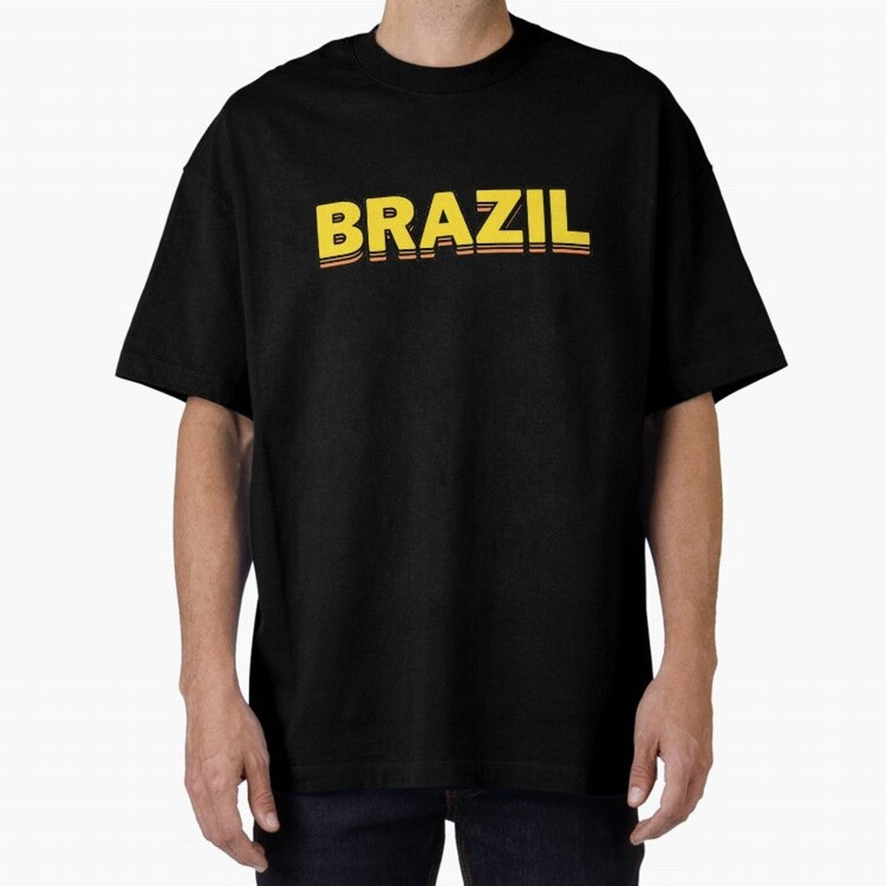 Brazil, yellow 3d sign Classic T-Shirt Celebrate Football Dreams Across FIFA World Cup 2026 Group Stage for Fans of Messi and Germany, Bringing Global Supporter Spirit, Legendary Goals, National Colors and Tournament Celebration; Made for