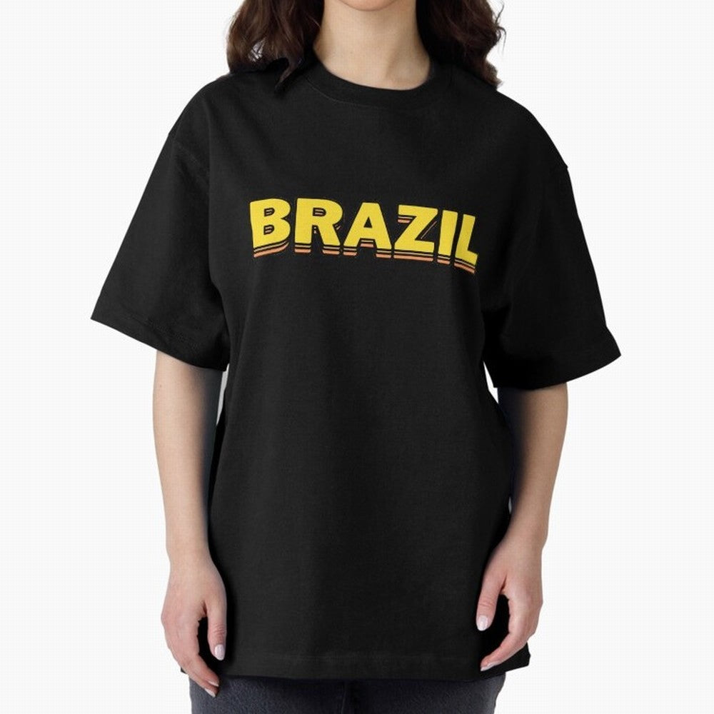 Brazil, yellow 3d sign Classic T-Shirt Celebrate Football Dreams Across FIFA World Cup 2026 Group Stage for Fans of Messi and Germany, Bringing Global Supporter Spirit, Legendary Goals, National Colors and Tournament Celebration; Made for