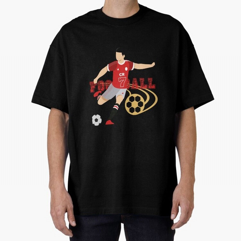 Ronaldo Football Icon Oversized T-Shirt Represent the FIFA World Cup 2026 USA Canada Mexico Journey through Cristiano Ronaldo Highlights, Argentina and Brazil Pride, Goal Celebration Energy, Supporter Heritage, Football Icons and Worldwide