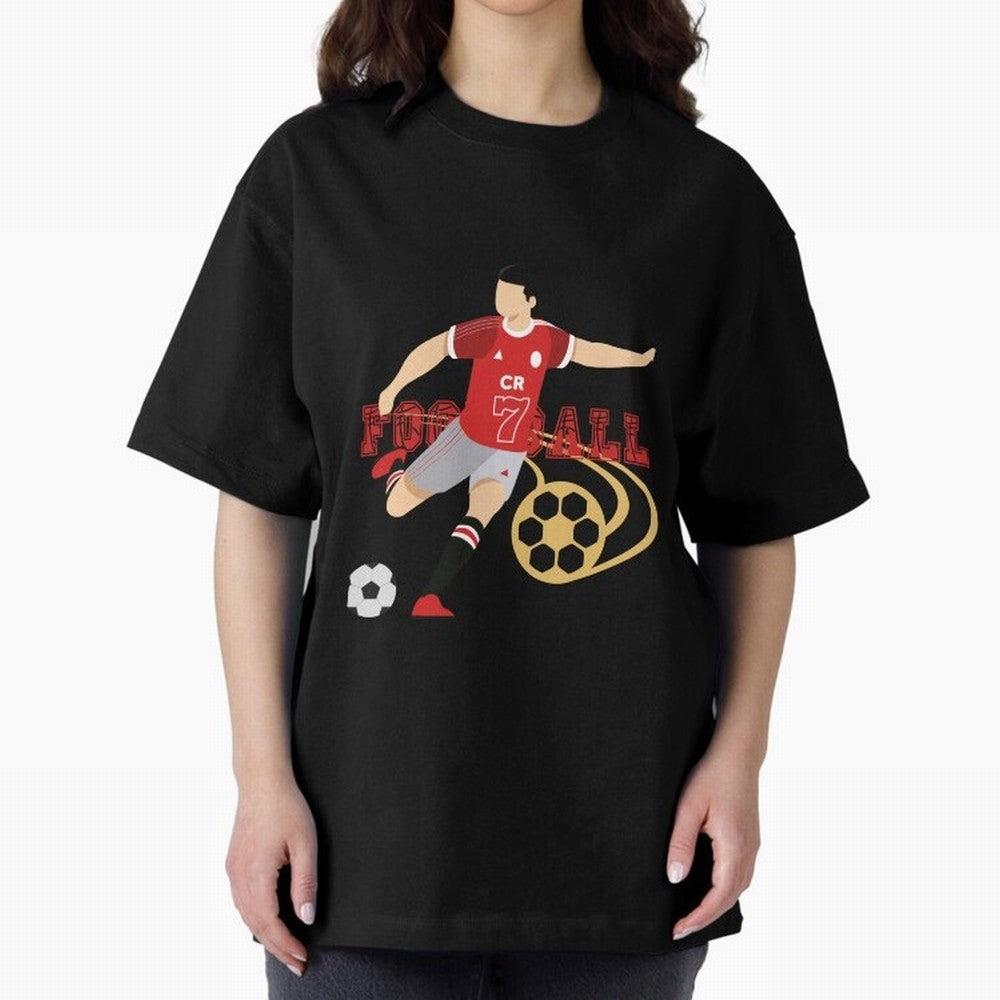 Ronaldo Football Icon Oversized T-Shirt Represent the FIFA World Cup 2026 USA Canada Mexico Journey through Cristiano Ronaldo Highlights, Argentina and Brazil Pride, Goal Celebration Energy, Supporter Heritage, Football Icons and Worldwide