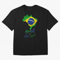 Brasil, Brazil, Flag with arabic character Oversized T-Shirt Feel Match Day Hype around FIFA World Cup 2026 USA Canada Mexico, CR7 and Messi, Portugal, Spain and Germany, Champion Mindset, Group Stage Buzz, Knockout Tension and Passionate Fan