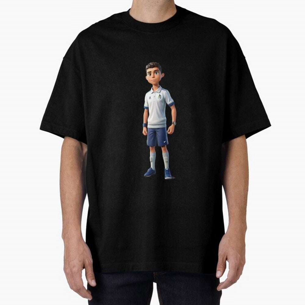 Amimated of Cristiano Ronaldo Classic T-Shirt Celebrate the Magic of FIFA World Cup 2026 Spirit, Featuring Portugal, Mbappe, Vintage Soccer Flavor, Modern Football Stars, National Flags and Final Night Emotion; Ideal for Fans Who Follow Messi,