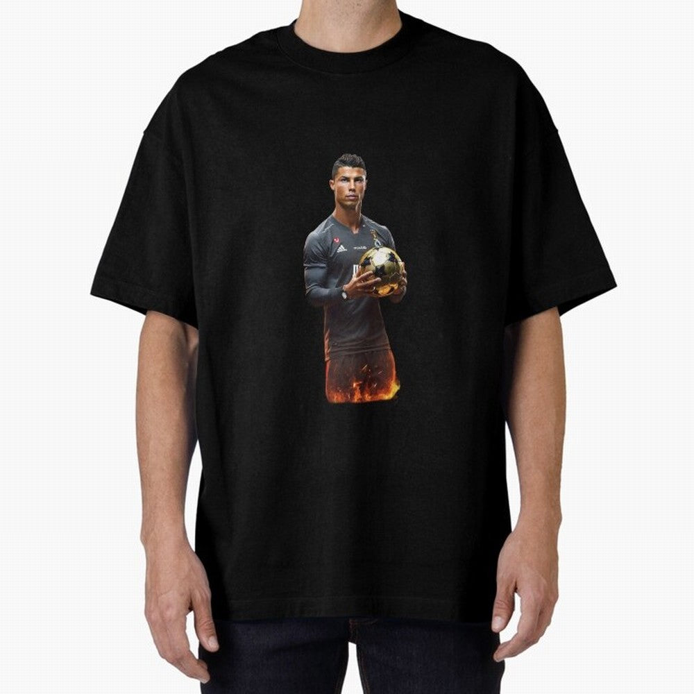 Real Goat Cristiano Ronaldo Oversized T-Shirt Relive FIFA World Cup 2026 Spirit, Inspired by England and Germany, CR7 and Messi, Fan Favorite Moments, National Team Passion, Big Match Drama and Soccer History; Ideal for Football Dads, Football