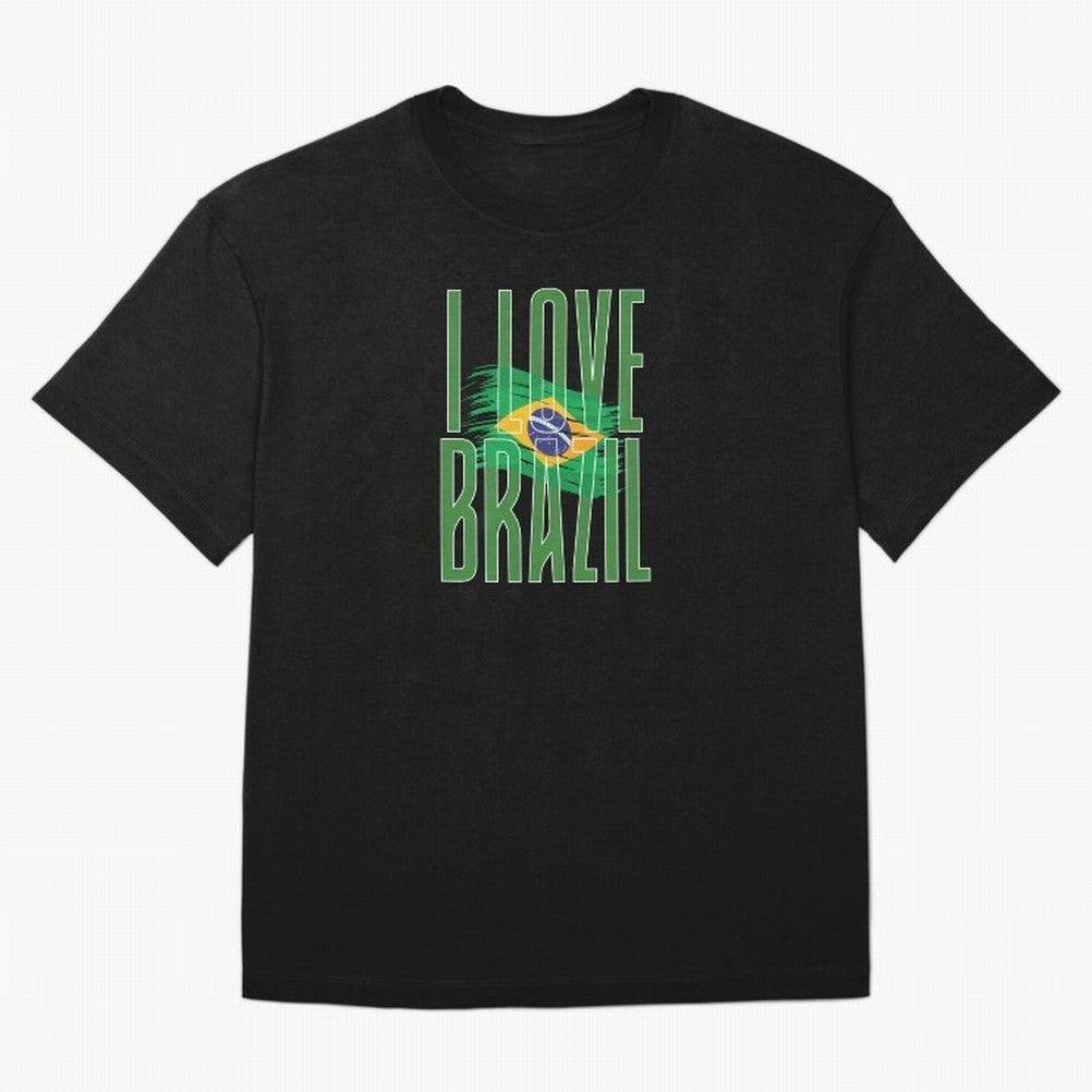 Art I Love BRAZIL Classic T-Shirt Feel the Trophy Chase of Global Football Passion for FIFA World Cup 2026 Group Stage, Filled with Messi, Neymar and Mbappe, England, France and Netherlands, Football History, Final Match Energy, Crowd Noise and