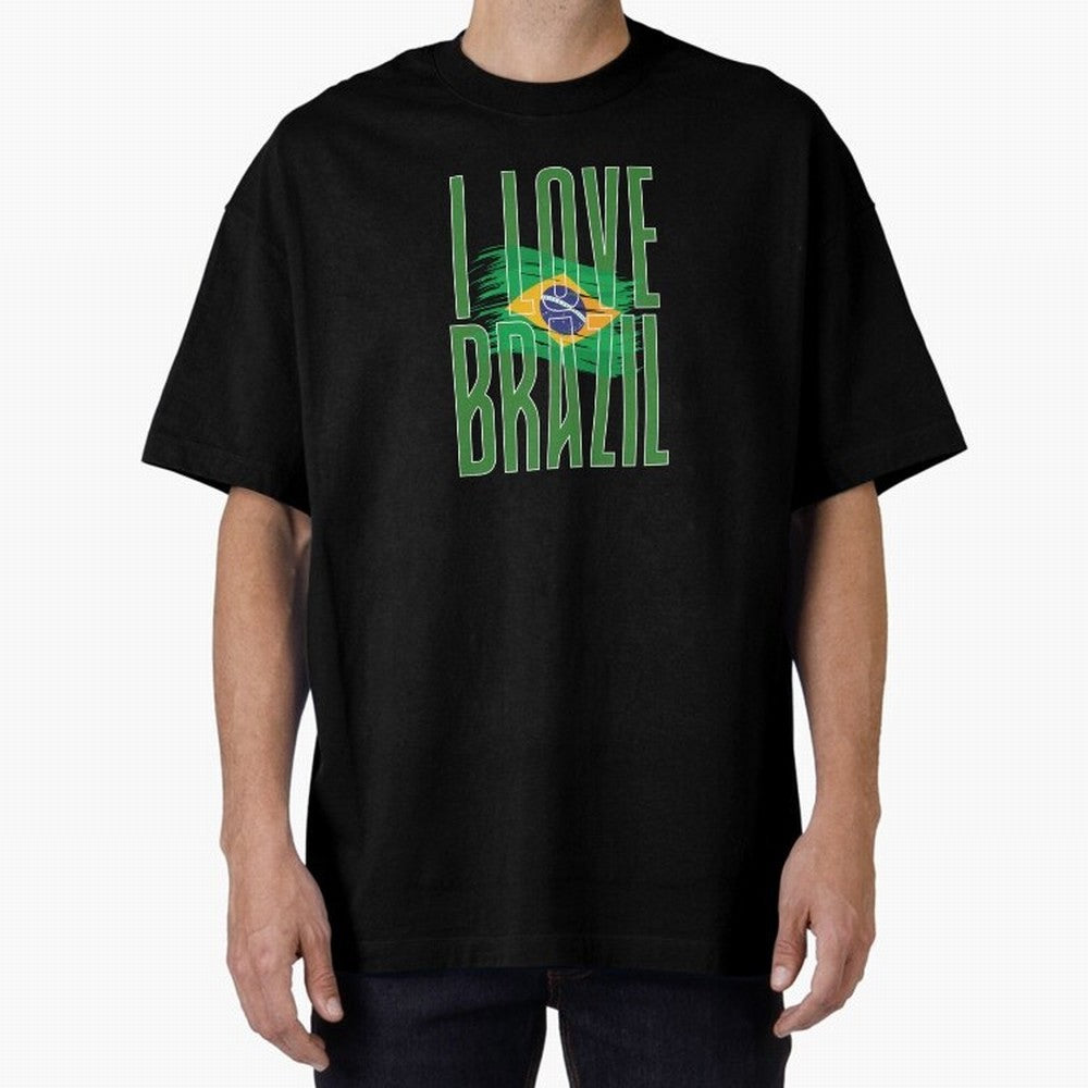 Art I Love BRAZIL Classic T-Shirt Feel the Trophy Chase of Global Football Passion for FIFA World Cup 2026 Group Stage, Filled with Messi, Neymar and Mbappe, England, France and Netherlands, Football History, Final Match Energy, Crowd Noise and