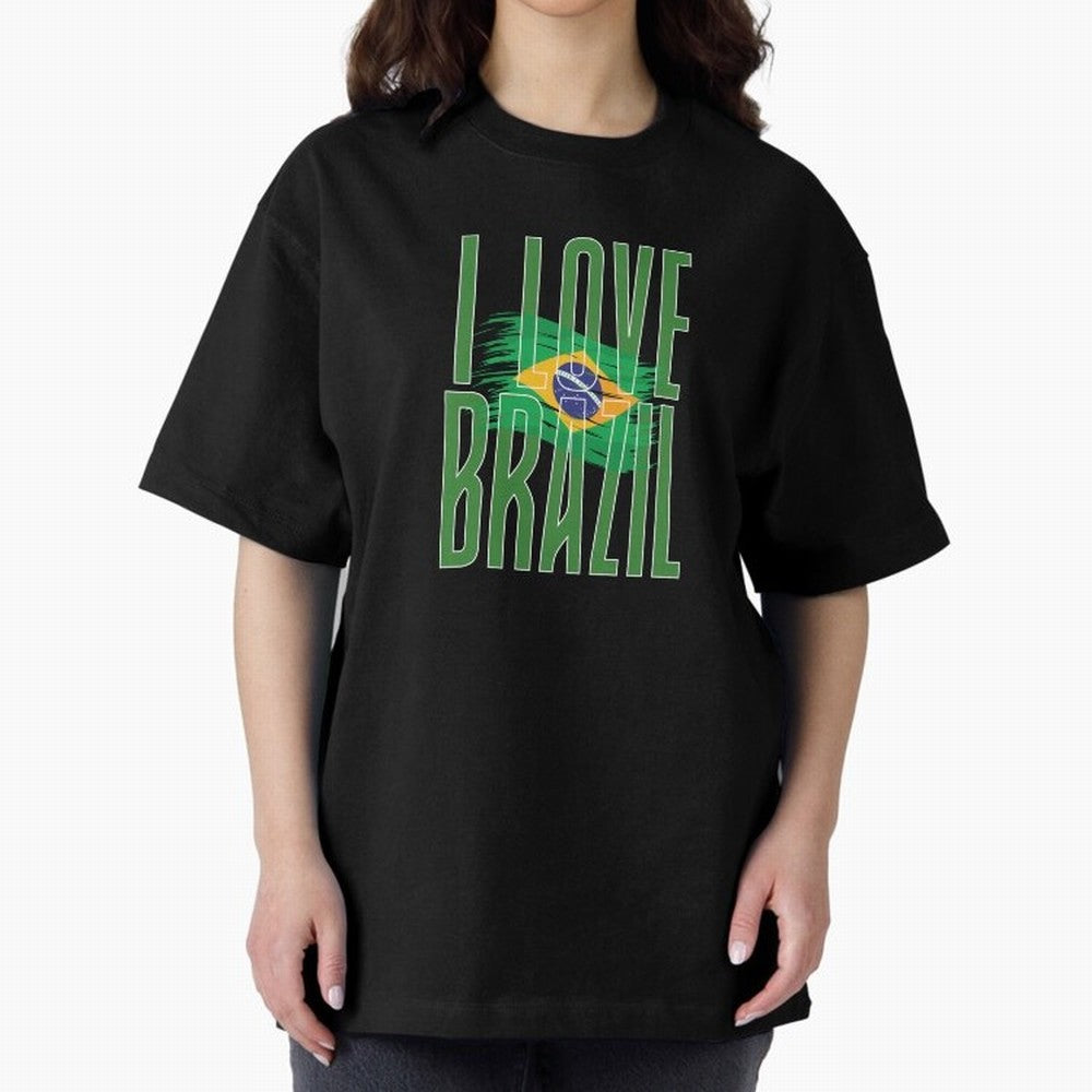 Art I Love BRAZIL Classic T-Shirt Feel the Trophy Chase of Global Football Passion for FIFA World Cup 2026 Group Stage, Filled with Messi, Neymar and Mbappe, England, France and Netherlands, Football History, Final Match Energy, Crowd Noise and