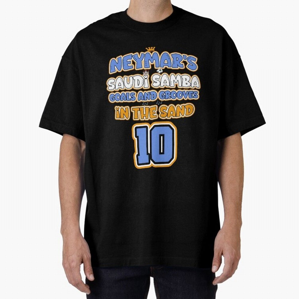 SAUDI SAMBA GOALS & GROOVES Oversized T-Shirt Show Your Love for Global Football Passion for FIFA World Cup 2026 Group Stage, Filled with Haaland, Spain, Global Supporter Spirit, Legendary Goals, National Colors and Tournament Celebration; Made for