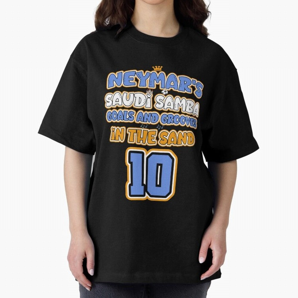 SAUDI SAMBA GOALS & GROOVES Oversized T-Shirt Show Your Love for Global Football Passion for FIFA World Cup 2026 Group Stage, Filled with Haaland, Spain, Global Supporter Spirit, Legendary Goals, National Colors and Tournament Celebration; Made for