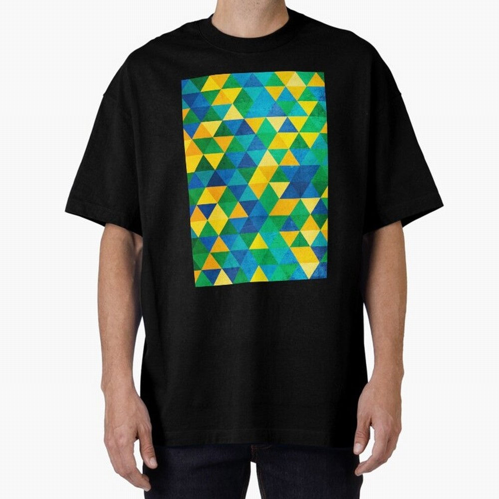Geometric Brazil colors Classic T-Shirt Join Global Football Passion for FIFA World Cup 2026, Inspired by Messi, Germany, Football Passion, Legendary Performances, Festival Vibes and Supporter Community; Perfect for People Who Love Argentina,