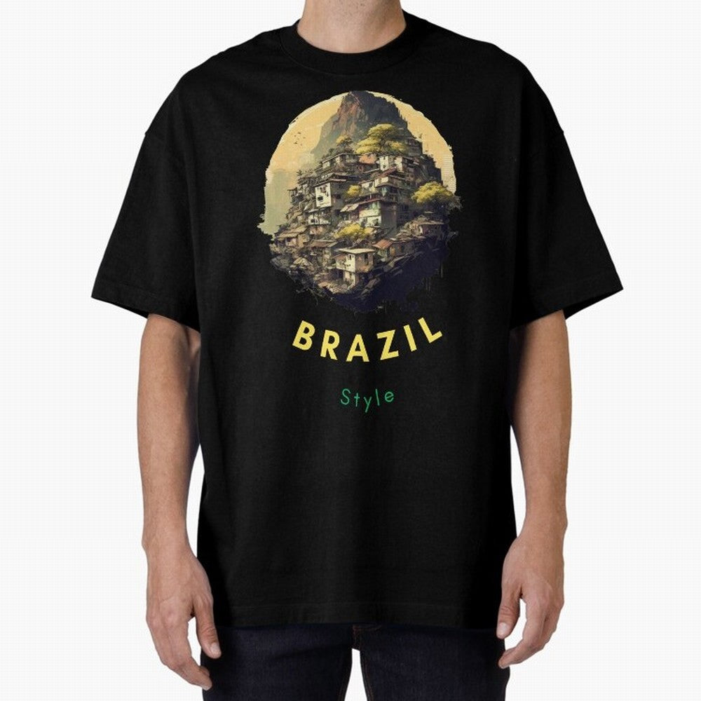 Brazil Style, Japanese Architecture Oversized T-Shirt Follow Every Goal of the FIFA World Cup 2026 Group Stage Journey through CR7 and Messi Highlights, Brazil, Portugal and Argentina Pride, Classic Soccer Heritage, Championship Pressure, Fan