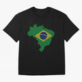 Map of Brazil (Brazil) Oversized T-Shirt Showcase Match Day Hype around FIFA World Cup 2026, Messi and Cristiano Ronaldo, France, Vintage Soccer Flavor, Modern Football Stars, National Flags and Final Night Emotion; Perfect for People Who Love