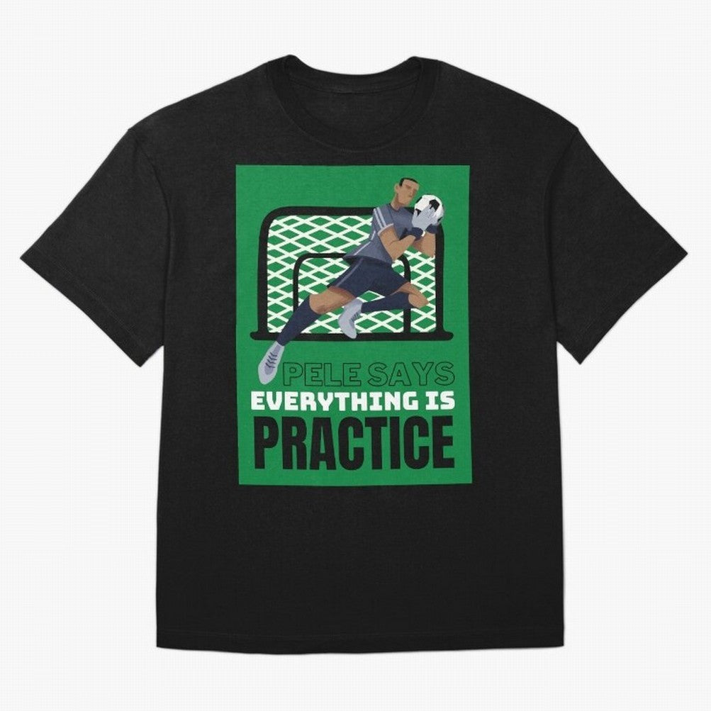 Pele Says Everything is Pratice Graphic Oversized T-Shirt Show Your Love for FIFA World Cup 2026 USA Canada Mexico for Fans of Messi and Cristiano Ronaldo and England, Bringing Soccer Culture, Superstar Moments, National Team Dreams and Competitive
