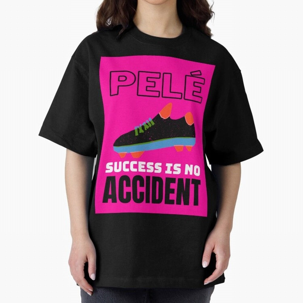 Pele Quote Success Is No Accident Graphic Classic T-Shirt Show Up for the Glory of FIFA World Cup 2026 USA Canada Mexico Spirit, Connected to Germany, Messi, CR7 and Mbappe, Sports Nostalgia, International Competition, Famous Players and