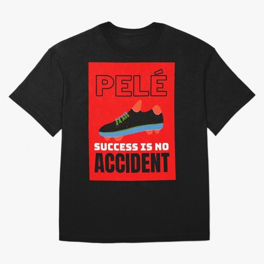 Pele Quote Success Is No Accident Graphic Classic T-Shirt Keep Football History Alive during Global Football Passion for FIFA World Cup 2026, Celebrating Mbappe, Brazil, Portugal and Argentina, Supporter Pride, Iconic Celebrations, Legendary Names