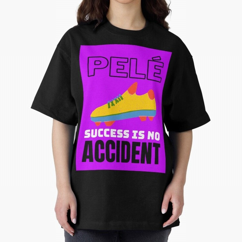 Pele Quote Success Is No Accident Graphic Classic T-Shirt Capture Stadium Memories from Global Football Passion for FIFA World Cup 2026 Group Stage, Capturing Haaland and Mbappe, Brazil, Portugal and Argentina, Vintage Soccer Flavor, Modern
