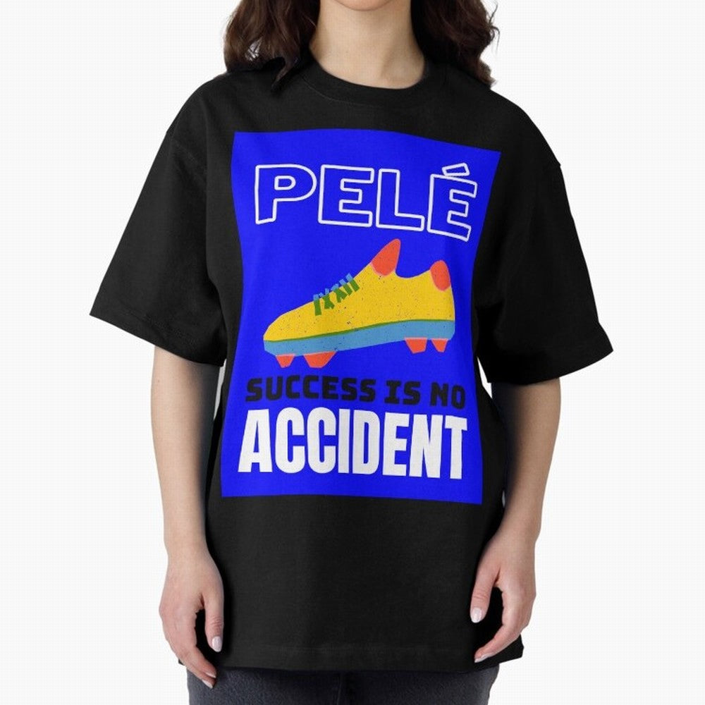 Pele Quote Success Is No Accident Graphic Classic T-Shirt Enjoy the Biggest Football Party of FIFA World Cup 2026 for Fans of Messi and Cristiano Ronaldo and Brazil, Portugal and Argentina, Bringing Soccer Culture, Superstar Moments, National Team