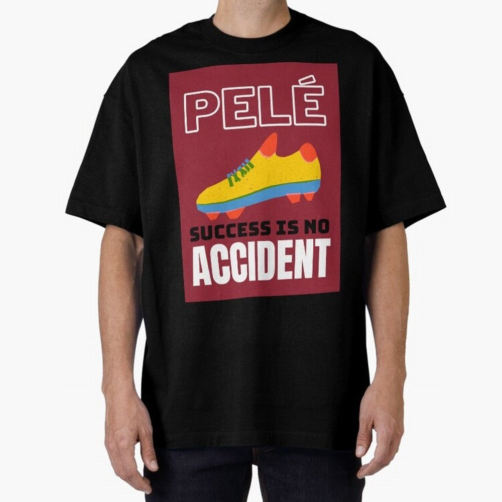 Pele Quote Success Is No Accident Graphic Classic T-Shirt Mark FIFA World Cup 2026 Group Stage Inspired by Cristiano Ronaldo, Spain Energy, Soccer Culture, Superstar Moments, National Team Dreams and Competitive Fire; Ideal for Passionate Fans Who