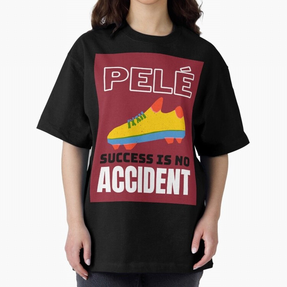 Pele Quote Success Is No Accident Graphic Classic T-Shirt Mark FIFA World Cup 2026 Group Stage Inspired by Cristiano Ronaldo, Spain Energy, Soccer Culture, Superstar Moments, National Team Dreams and Competitive Fire; Ideal for Passionate Fans Who