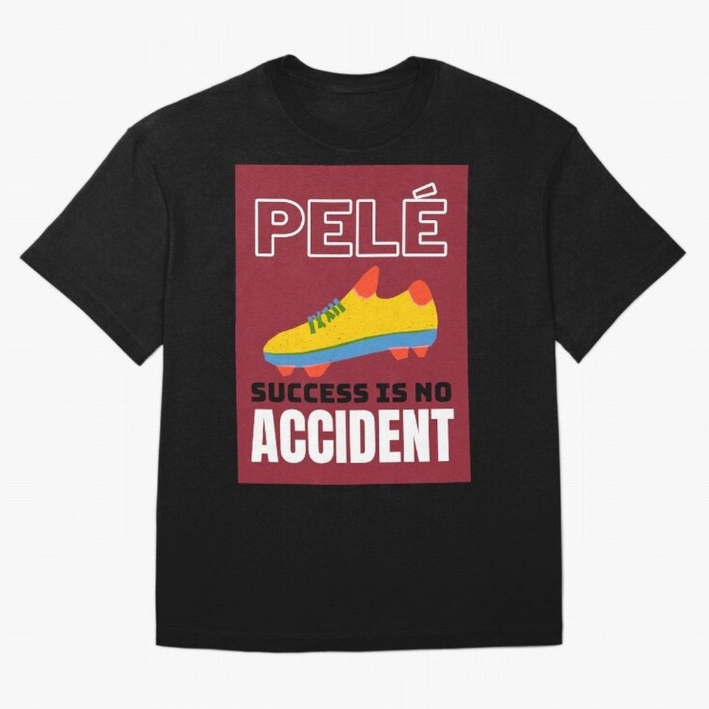 Pele Quote Success Is No Accident Graphic Classic T-Shirt Mark FIFA World Cup 2026 Group Stage Inspired by Cristiano Ronaldo, Spain Energy, Soccer Culture, Superstar Moments, National Team Dreams and Competitive Fire; Ideal for Passionate Fans Who