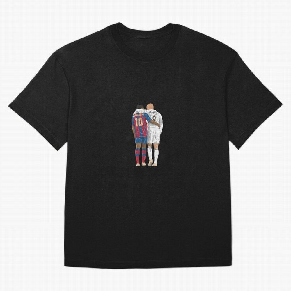 Ronaldinho, Ronaldo Minimalist Oversized T-Shirt Treasure Global Football Passion for FIFA World Cup 2026 USA Canada Mexico, Inspired by Mbappe, Argentina, Stadium Chants, National Pride, Trophy Dreams and Unforgettable Football Memories; Ideal for