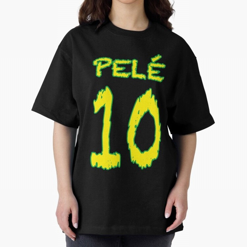 Pel¨¦ 10 Oversized T-Shirt Bring a Vintage Feel to Match Day Hype around FIFA World Cup 2026 Group Stage, Mbappe, France, Championship Spirit, Famous Goals, Roaring Crowds and International Football Unity; Great for Supporters Who Love Legendary