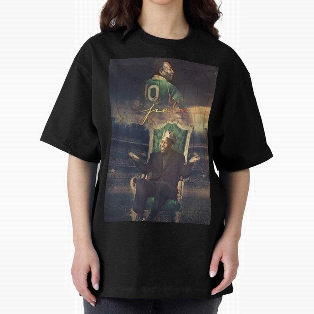 Pel¨¦ Pel¨¦ Pel¨¦ Pele Pele Pele Brazil Brazil Oversized T-Shirt Support FIFA World Cup 2026 Spirit, Celebrating England, France and Netherlands, Cristiano Ronaldo, Haaland and CR7, Global Supporter Spirit, Legendary Goals, National Colors and