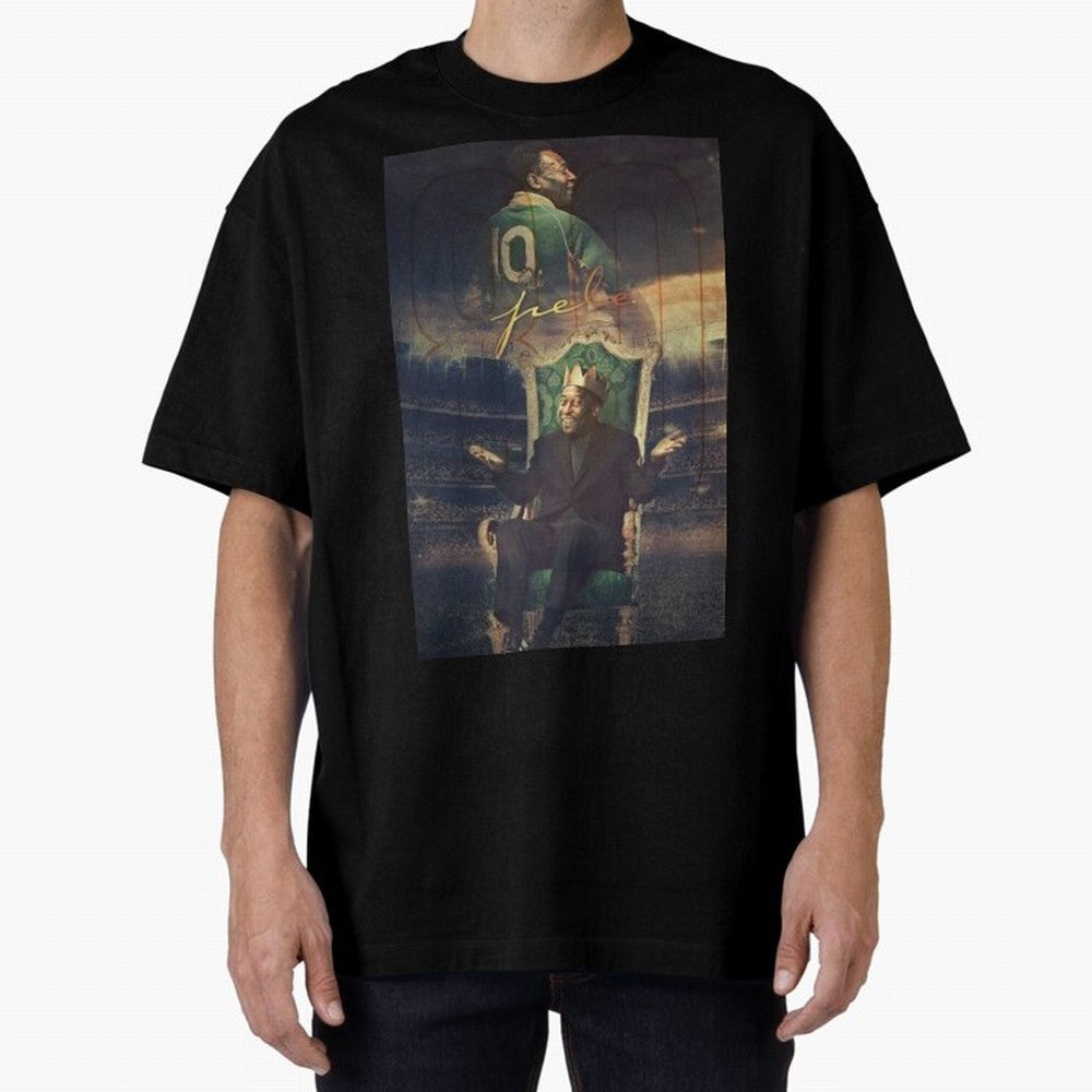 Pel¨¦ Pel¨¦ Pel¨¦ Pele Pele Pele Brazil Brazil Oversized T-Shirt Support FIFA World Cup 2026 Spirit, Celebrating England, France and Netherlands, Cristiano Ronaldo, Haaland and CR7, Global Supporter Spirit, Legendary Goals, National Colors and