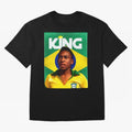 King Pele Oversized T-Shirt Bring Home FIFA World Cup 2026 USA Canada Mexico with Neymar, Germany Energy, Sports Nostalgia, International Competition, Famous Players and Unforgettable Victories; Perfect for Supporters Who Want Bold Football Energy,