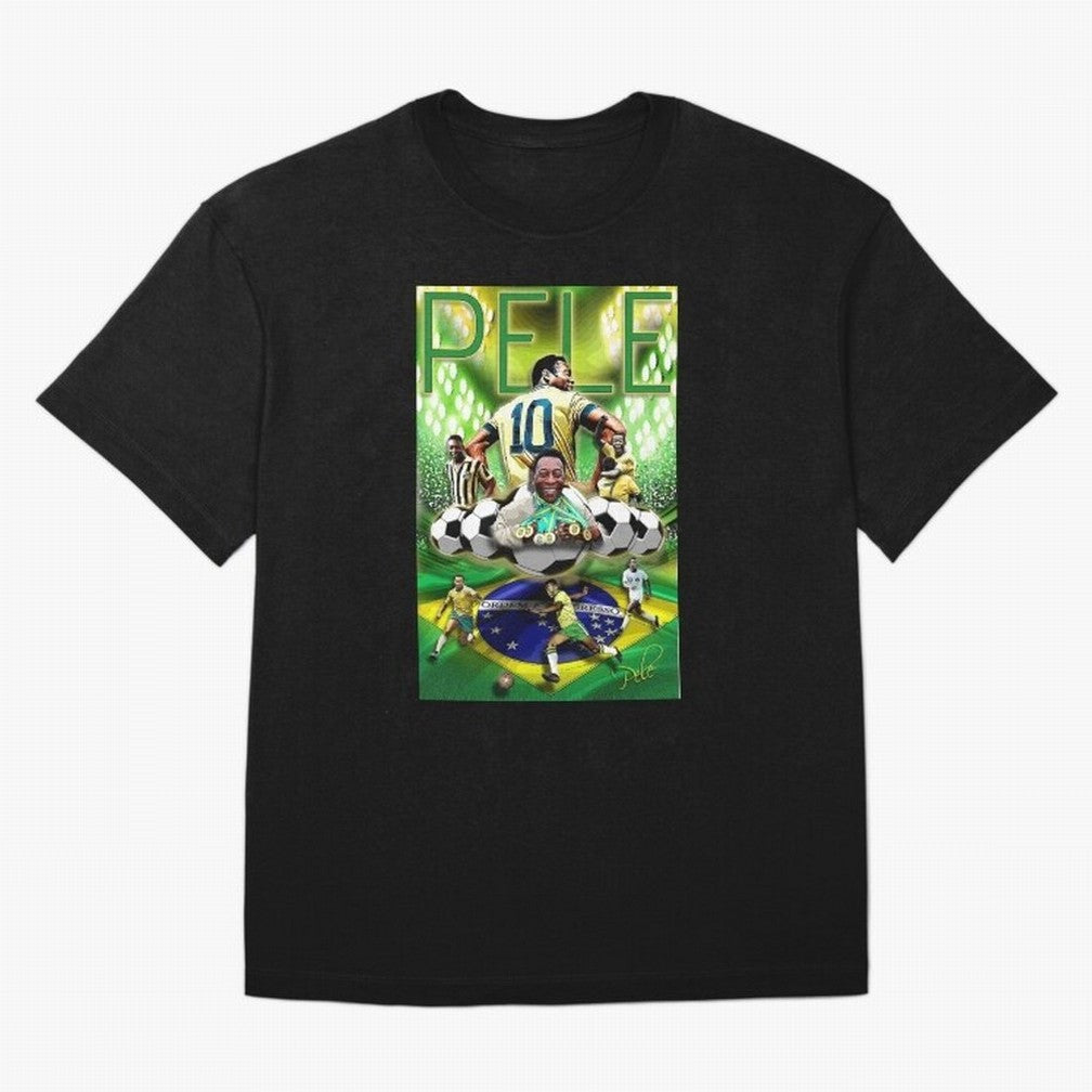 PELE Poster52 Essential T-Shirt Celebrate Golden Goal Energy in Global Football Passion for FIFA World Cup 2026, Highlighting Mbappe, Spain and Netherlands, Retro Football Energy, Iconic Rivalries, Trophy Chase Drama and Stadium Atmosphere; Perfect