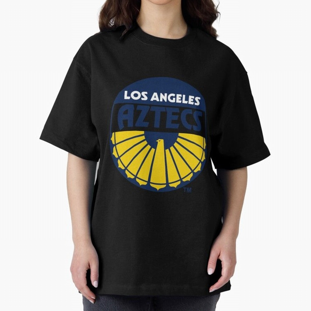 LA AZTECS200 Oversized T-Shirt Feel the Roar of Match Day Hype around FIFA World Cup 2026 Group Stage, CR7, France and Portugal, Stadium Memories, Football Loyalty, International Chants and Championship Tradition; Perfect for Supporters Who Want