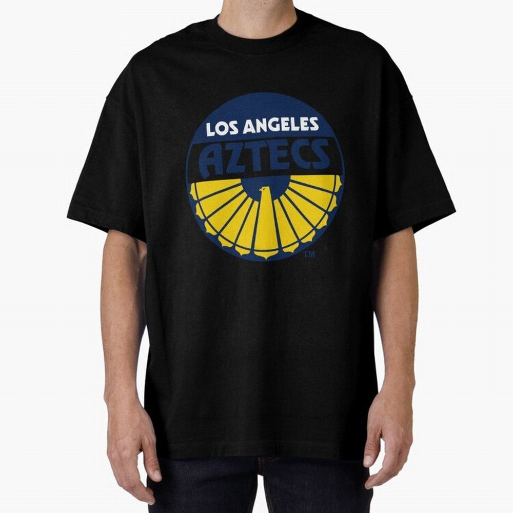 LA AZTECS200 Oversized T-Shirt Feel the Roar of Match Day Hype around FIFA World Cup 2026 Group Stage, CR7, France and Portugal, Stadium Memories, Football Loyalty, International Chants and Championship Tradition; Perfect for Supporters Who Want