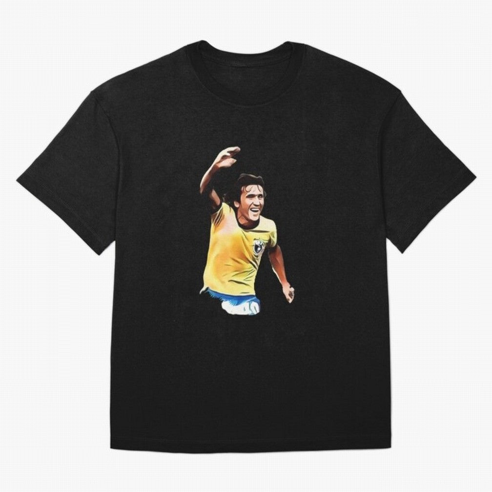 Legends of The Beautiful Game Cartoon Collection Legends Arthur Zico 2 Cartoon Artwork134 Oversized T-Shirt Celebrate Fan Favorites in FIFA World Cup 2026 for Fans of Messi, CR7 and Mbappe and Spain, Bringing Championship Spirit, Famous Goals,