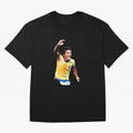 Legends of The Beautiful Game Cartoon Collection Legends Arthur Zico 2 Cartoon Artwork134 Oversized T-Shirt Celebrate Fan Favorites in FIFA World Cup 2026 for Fans of Messi, CR7 and Mbappe and Spain, Bringing Championship Spirit, Famous Goals,