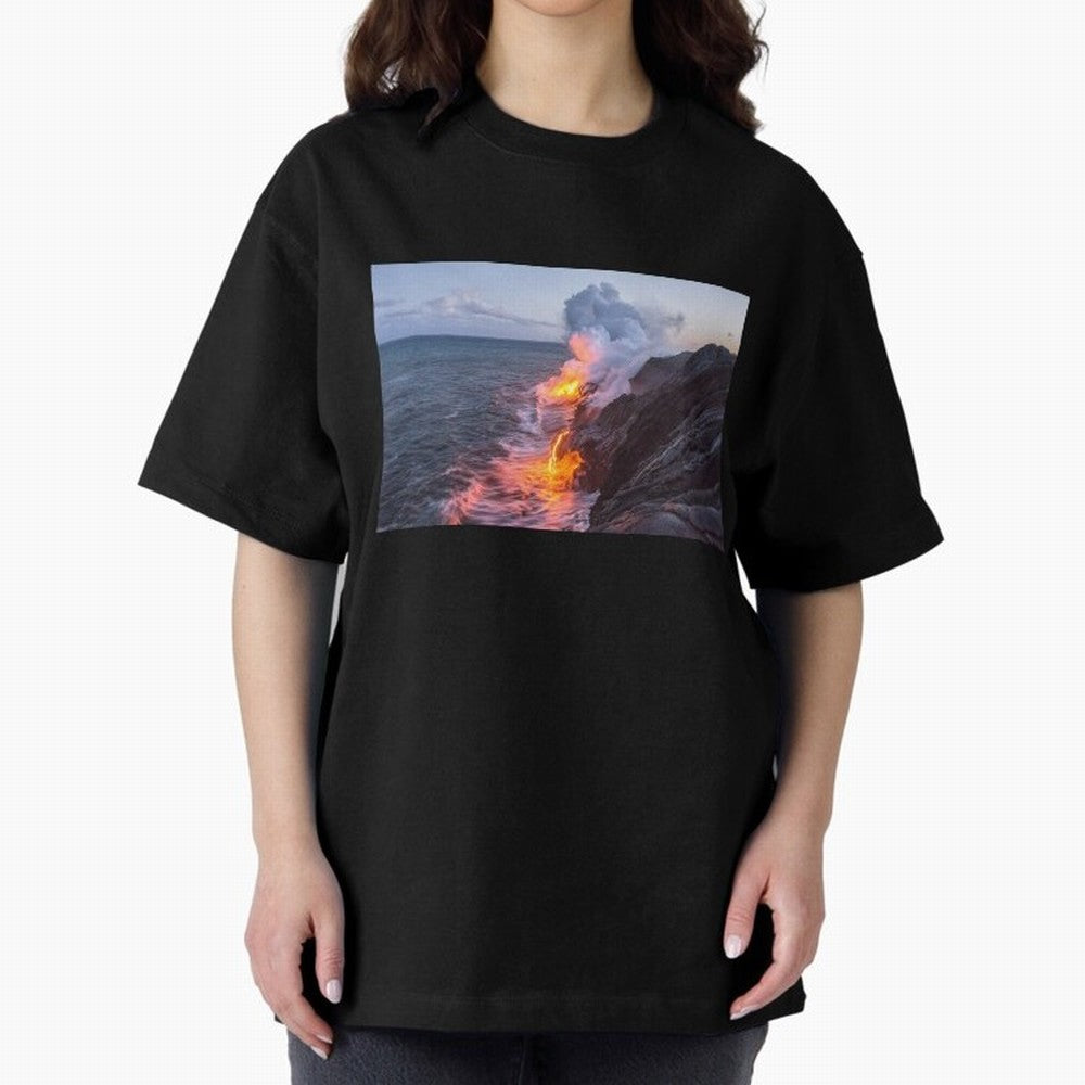 Kilauea Volcano Lava Flow Sea Entry 3 The Big Island Hawaii1 Classic T-Shirt Represent Football Lovers during Global Football Passion for FIFA World Cup 2026 Group Stage, Made for Neymar, Haaland and Cristiano Ronaldo, England, Stadium Memories,