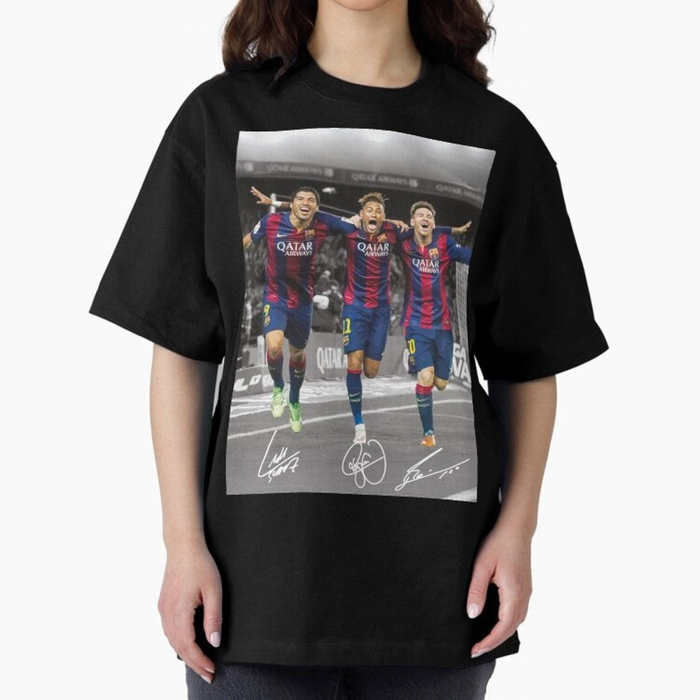 Messi Neymar Suarez Premium T-Shirt Follow the Road to Match Day Hype around FIFA World Cup 2026 USA Canada Mexico, CR7 and Messi, Netherlands, Sports Nostalgia, International Competition, Famous Players and Unforgettable Victories; Ideal for