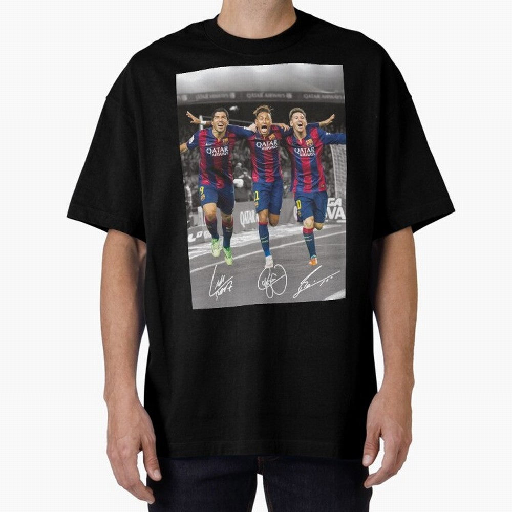 Messi Neymar Suarez Premium T-Shirt Follow the Road to Match Day Hype around FIFA World Cup 2026 USA Canada Mexico, CR7 and Messi, Netherlands, Sports Nostalgia, International Competition, Famous Players and Unforgettable Victories; Ideal for