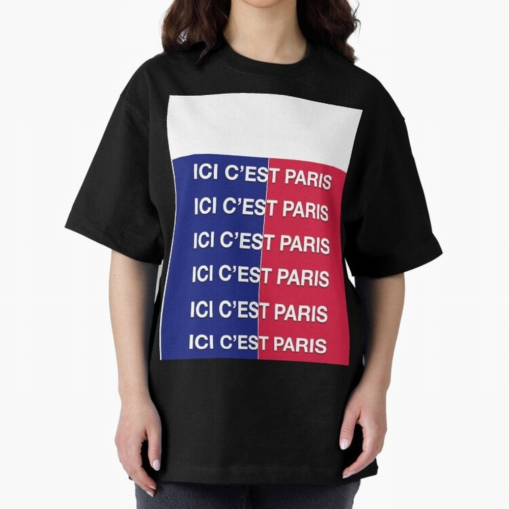 ICI C'EST PARIS Graphic T-Shirt Honor Champions and Dreams in FIFA World Cup 2026 Highlighting Messi, Neymar and Mbappe, France and Portugal Energy, Fan Favorite Moments, National Team Passion, Big Match Drama and Soccer History; Great for
