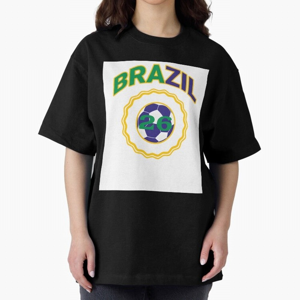 brazil 2026 world cup soccer badge Premium T-Shirt Show Your Stadium Side during FIFA World Cup 2026 Group Stage for Fans of Cristiano Ronaldo, Haaland and CR7 and England, France and Netherlands, Bringing Classic Soccer Heritage, Championship