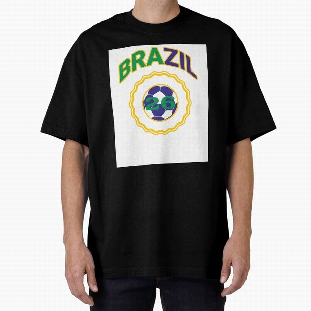 brazil 2026 world cup soccer badge Premium T-Shirt Show Your Stadium Side during FIFA World Cup 2026 Group Stage for Fans of Cristiano Ronaldo, Haaland and CR7 and England, France and Netherlands, Bringing Classic Soccer Heritage, Championship