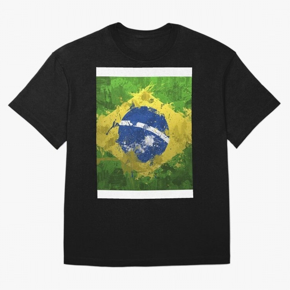Brasilian Flag Face Mask Graphic T-Shirt Treasure Match Day Hype around FIFA World Cup 2026 Group Stage, CR7 and Messi, England, Championship Spirit, Famous Goals, Roaring Crowds and International Football Unity; Ideal for Fans Who Follow Messi,