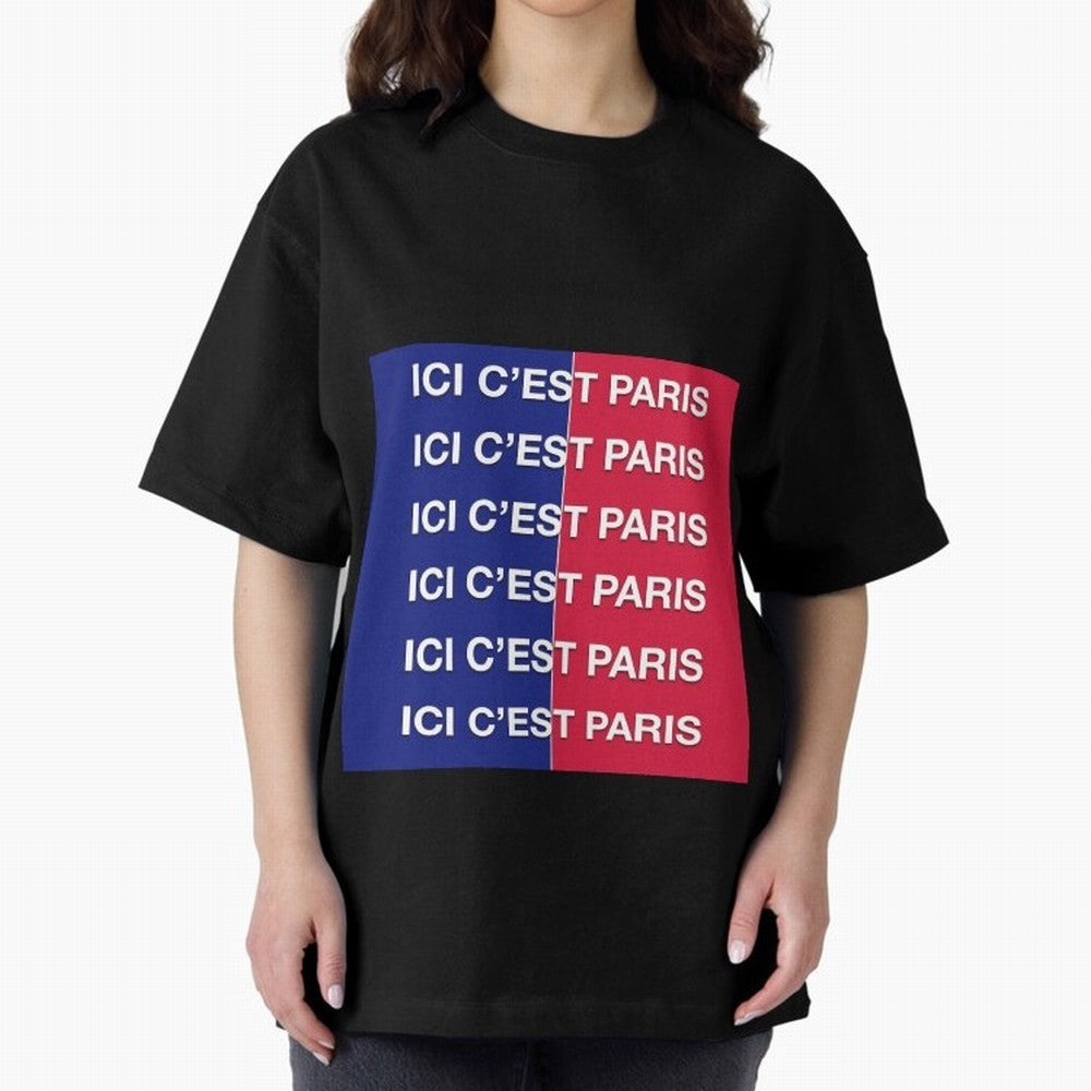 ICI C'EST PARIS Premium T-Shirt Celebrate Football Dreams Across FIFA World Cup 2026 Group Stage for Fans of CR7 and Messi and England and Germany, Bringing Global Supporter Spirit, Legendary Goals, National Colors and Tournament Celebration;