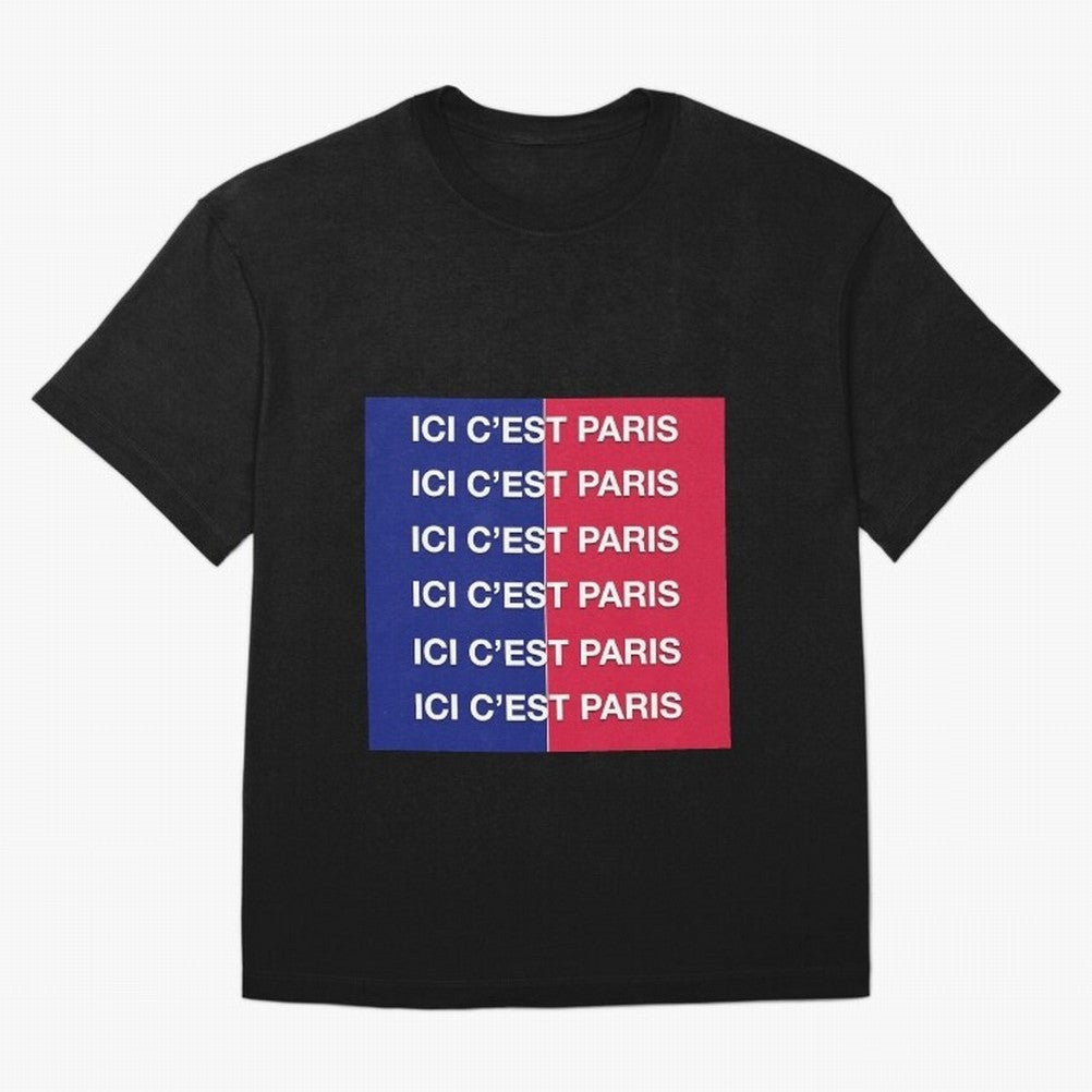 ICI C'EST PARIS Premium T-Shirt Celebrate Football Dreams Across FIFA World Cup 2026 Group Stage for Fans of CR7 and Messi and England and Germany, Bringing Global Supporter Spirit, Legendary Goals, National Colors and Tournament Celebration;
