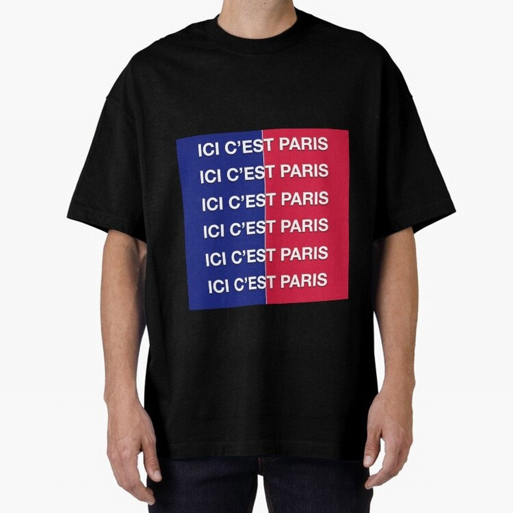 ICI C'EST PARIS Premium T-Shirt Celebrate Football Dreams Across FIFA World Cup 2026 Group Stage for Fans of CR7 and Messi and England and Germany, Bringing Global Supporter Spirit, Legendary Goals, National Colors and Tournament Celebration;