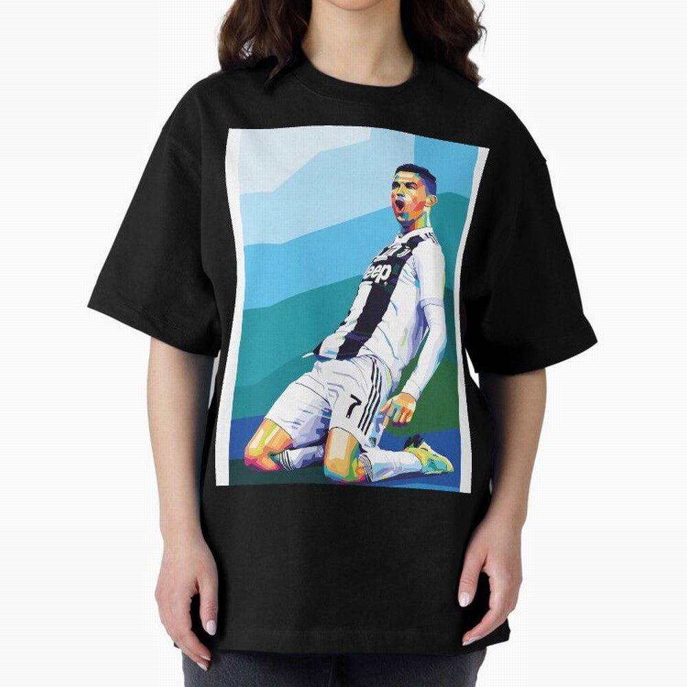 Cristiano Ronaldo Celebration Pop Art Graphic T-Shirt Celebrate Every Goal in FIFA World Cup 2026 USA Canada Mexico Centered on Cristiano Ronaldo, Spain and Netherlands Energy, Match Day Excitement, Supporter Culture, Golden Goals and Global